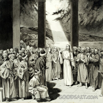 Jesus Speaks to the Crowd