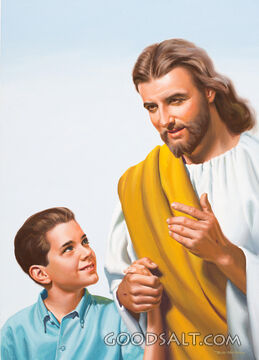 Jesus Speaks With a Young Boy