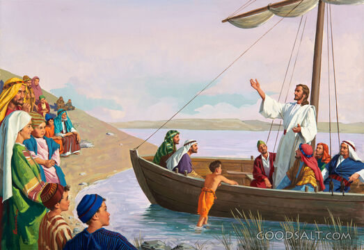 Jesus Teaching From Boat