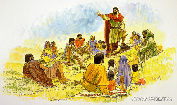 Jesus Teaching on a Hillside