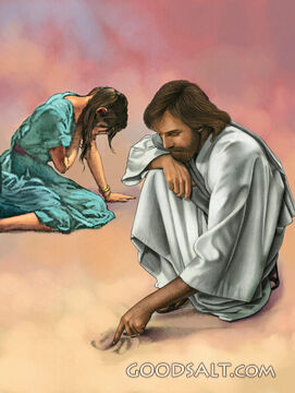 Jesus Writes in the Sand