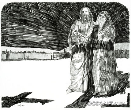 John and Mary at the Cross