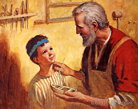 Joseph With Son Jesus