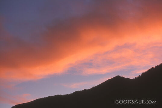 Mountain Silhouette at Sunset