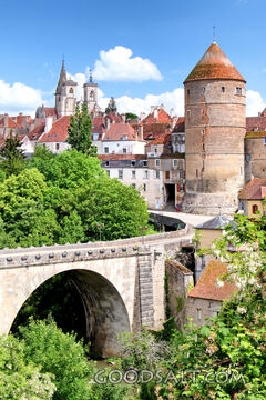 Church Towers Above the Old Stone Bridge