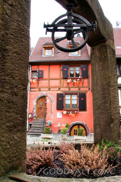 Old Village Courtyard Through the Well Arch