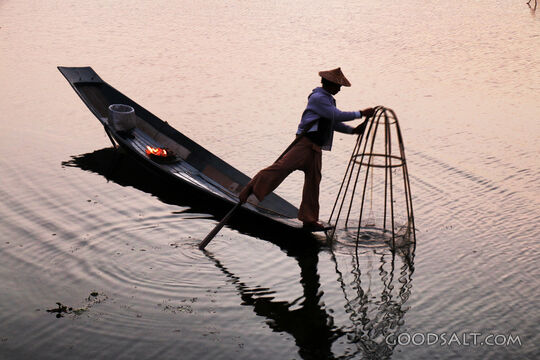 Fisherman Casting the Net