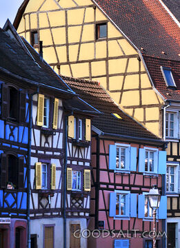 Half-Timbered Village Facades