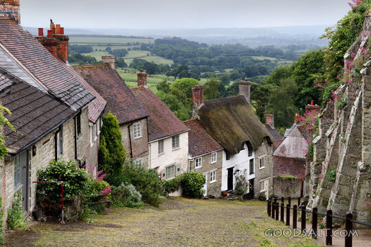 Hillside Village in the Countryside