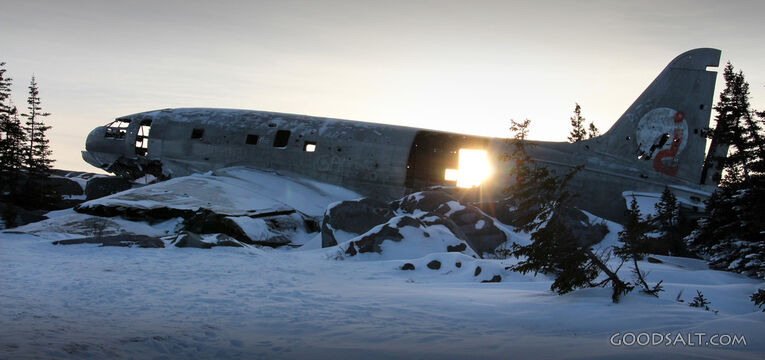 Wreckage in the Winter Wilderness