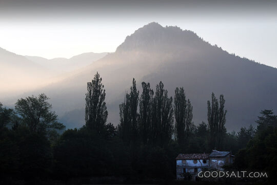 Morning Light Over the Mountain Refuge