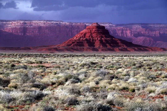 Desert Mesa Beneath Storm Clouds