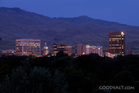 City Lights Beneath the Foothills