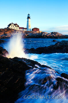 Lighthouse Over the Breaking Sea
