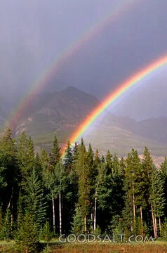 Covenant Rainbow Over the Mountains