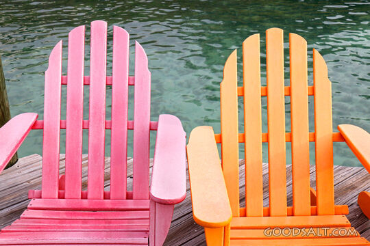 Lakeside Chairs on a Quiet Dock