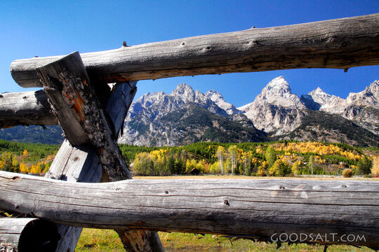 Mountain Majesty Beyond the Rustic Fence