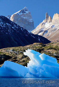 Glacier Before the Mountain Peaks