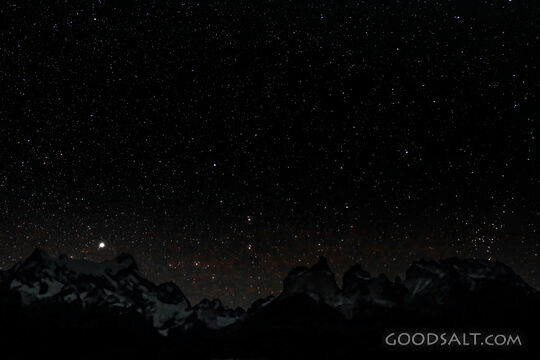 Heavens Over the Mountain Peaks