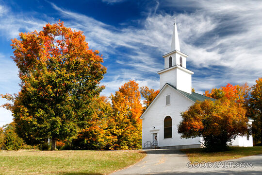 Autumn Church Steeple