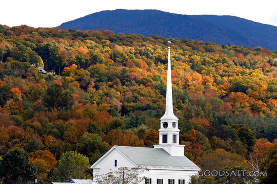 Autumn Mountain Church Steeple