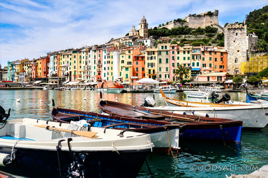 Portovenere Harbor Beneath the Church and Fortress