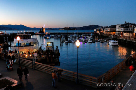 Harbor Lights at Dusk