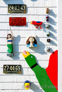 Nova Scotia Folk Wall with Mermaid and Sea Bird