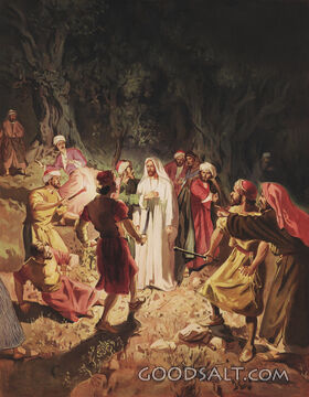 Judas Betrays Jesus With a Kiss