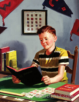 Junior Boy Studying