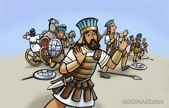 Philistines Flee in Panic