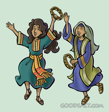 Miriam Leads the Tambourine Dance