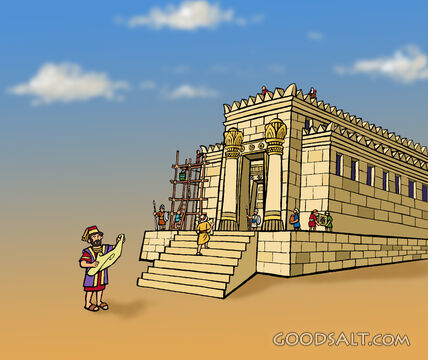 Solomon Oversees the Temple Builders