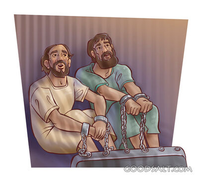 Paul and Silas Singing in Prison