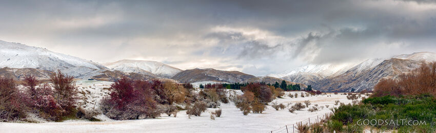 Landscape of heavy snow.
