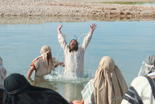 Lifting Hands After Baptism