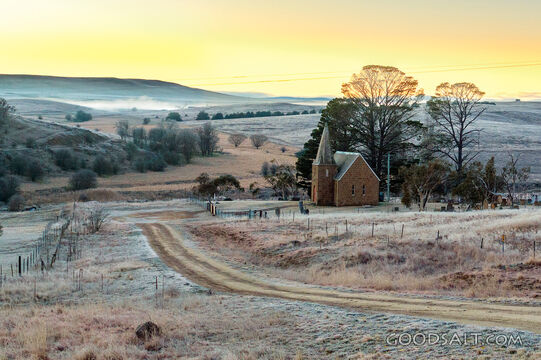 little coubtry church in winter