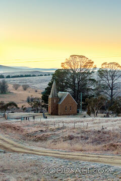 little coubtry church in winter