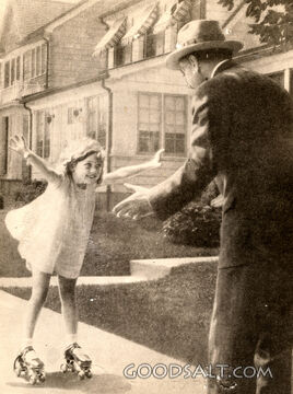 Little Girl on Roller Skates