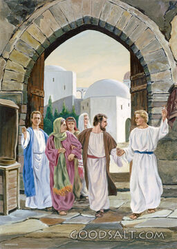 Lot and His Wife Leaving Sodom and Gomorrah
