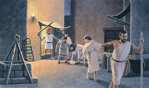 Lot's Family Flees Sodom