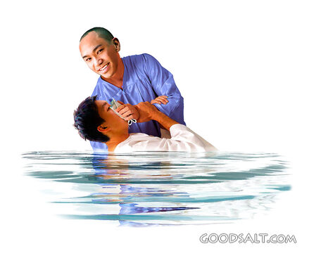 Man Being Baptized