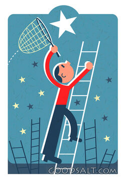 Man Catches a Star in a Net