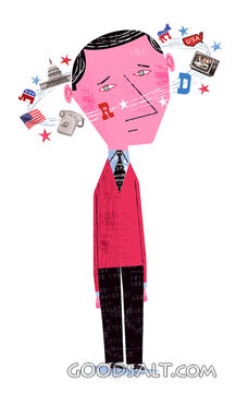Man Dizzied by Politics