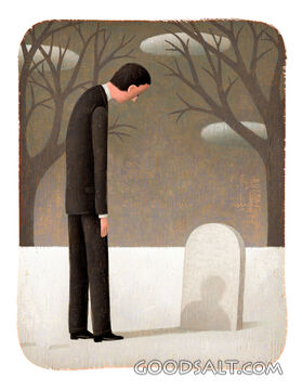 Man in Graveyard
