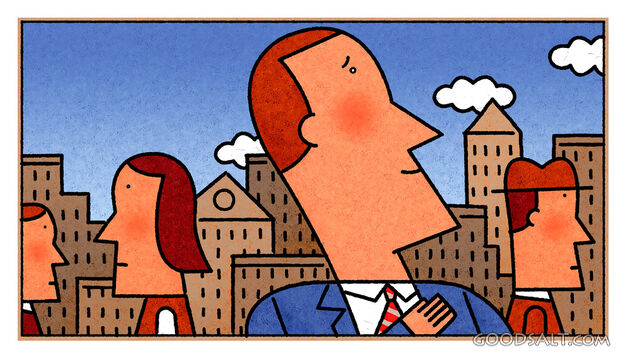Man in Suit on City Street