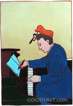 Man Writing a Song