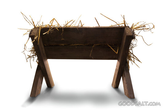 Manger on White Background