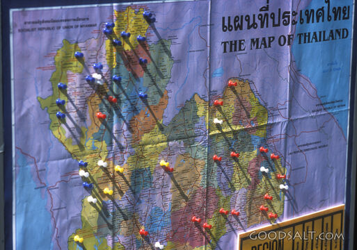 Thailand Mission Prayer Map