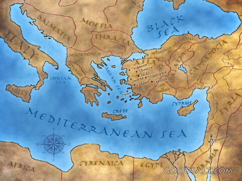 Map of the Seven Churches of Revelation